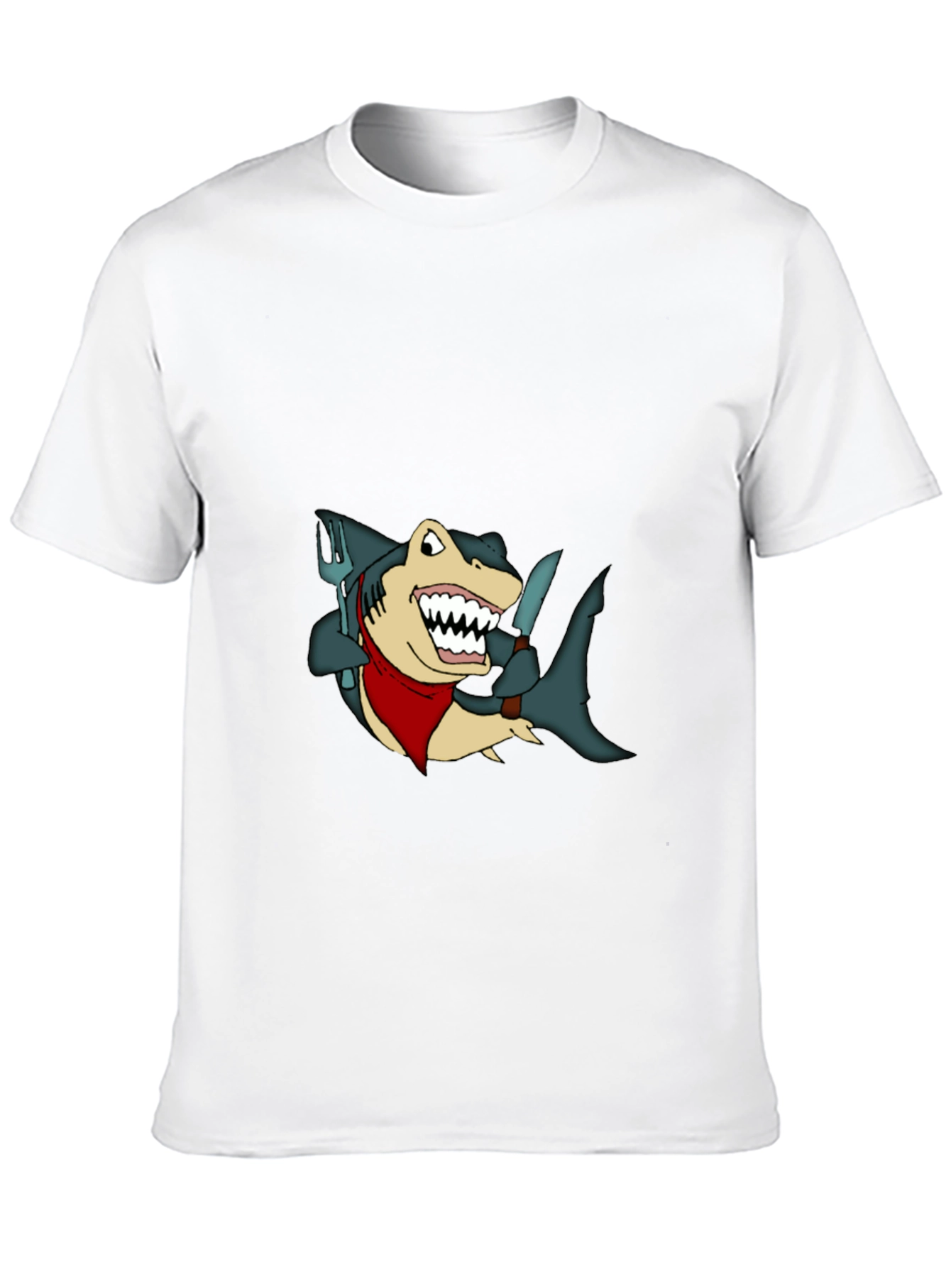 Shark Chef T-Shirt - Funny Cartoon Tee