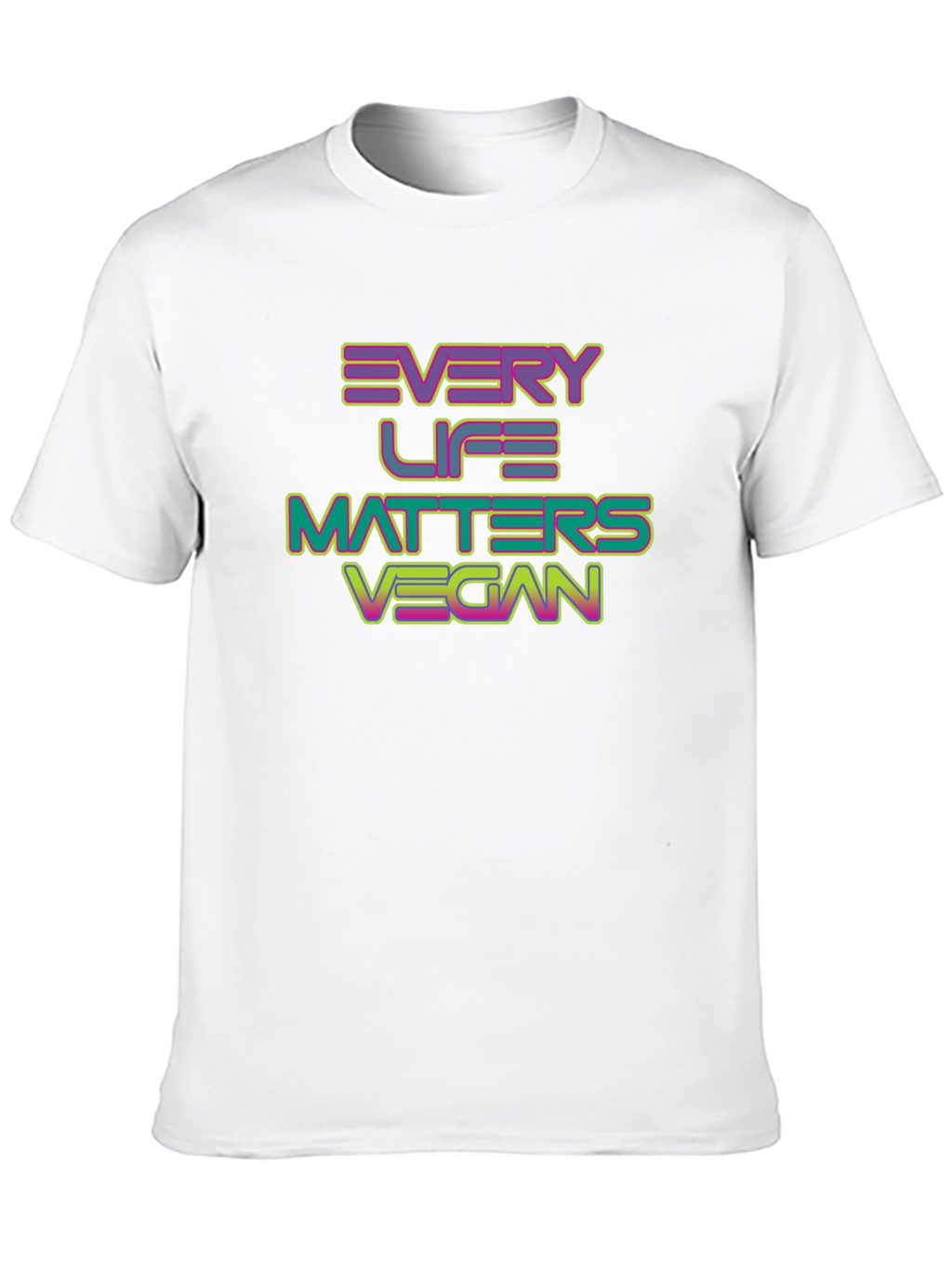 Every Life Matters Vegan T-Shirt - Black