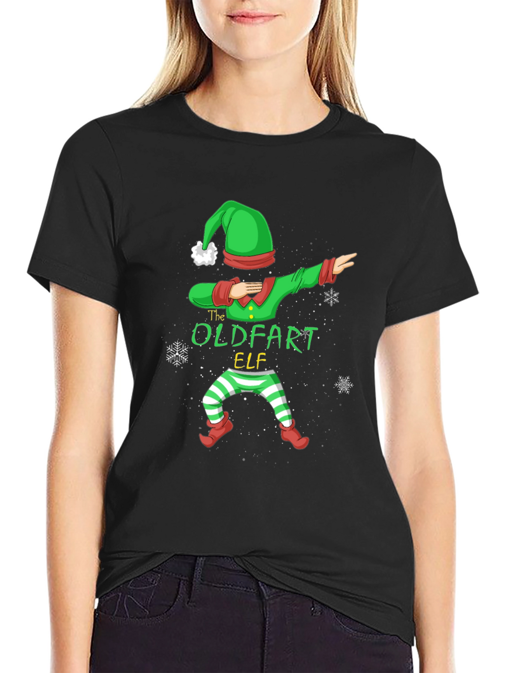 The Oldfart Elf Dabbing Christmas T-Shirt