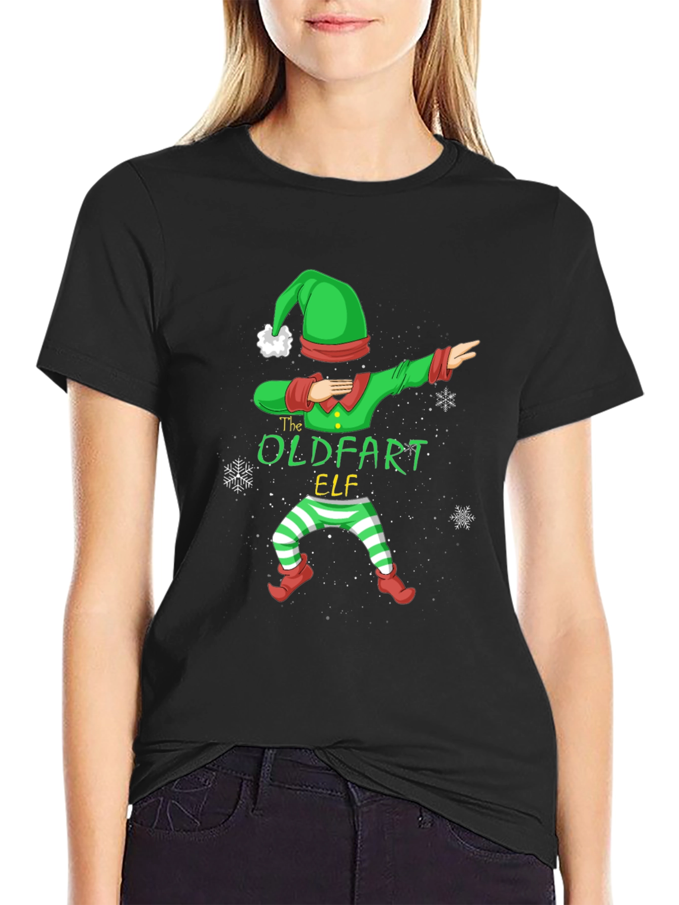 The Oldfart Elf Dabbing Christmas T-Shirt