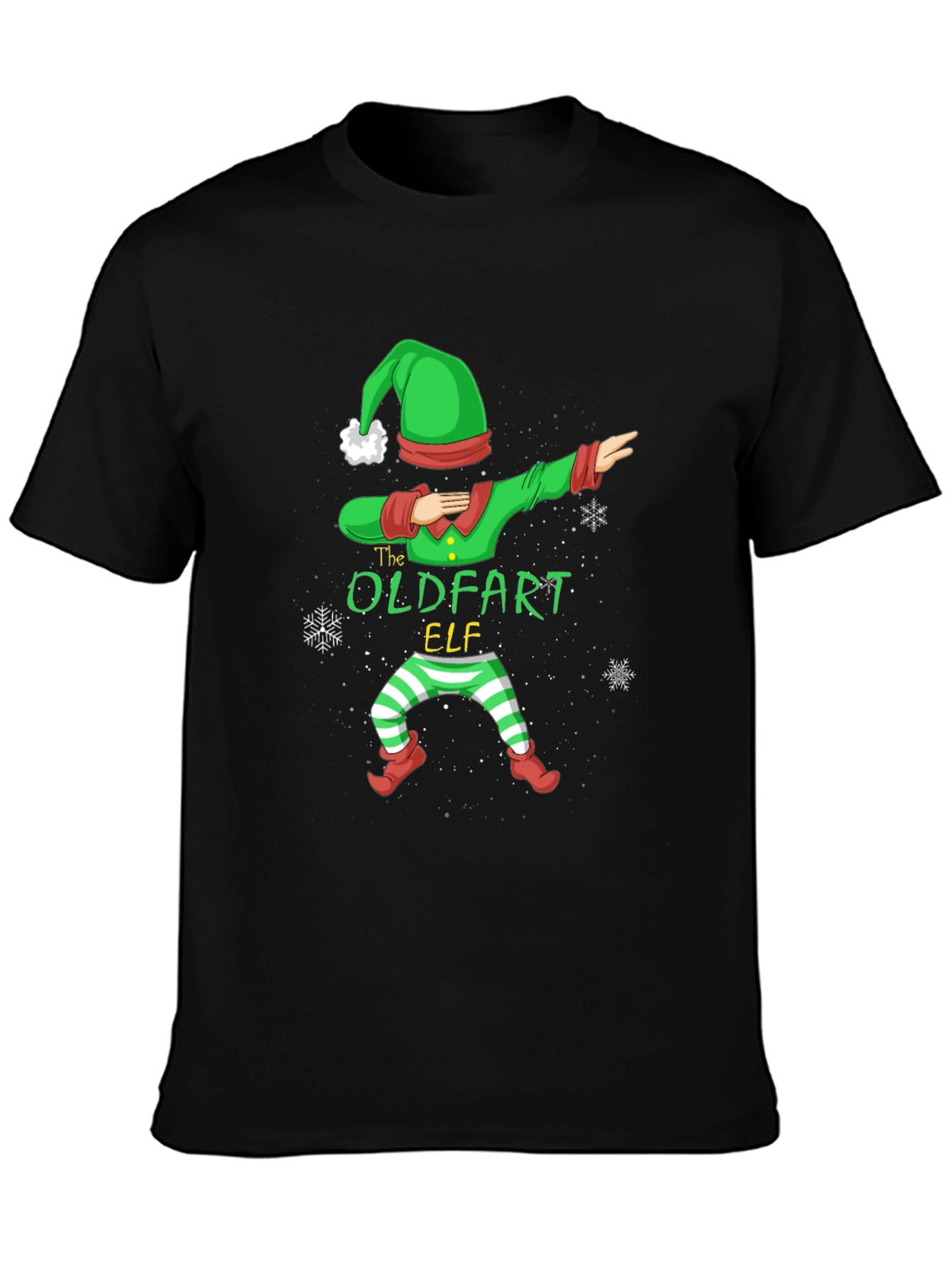 The Oldfart Elf Dabbing Christmas T-Shirt