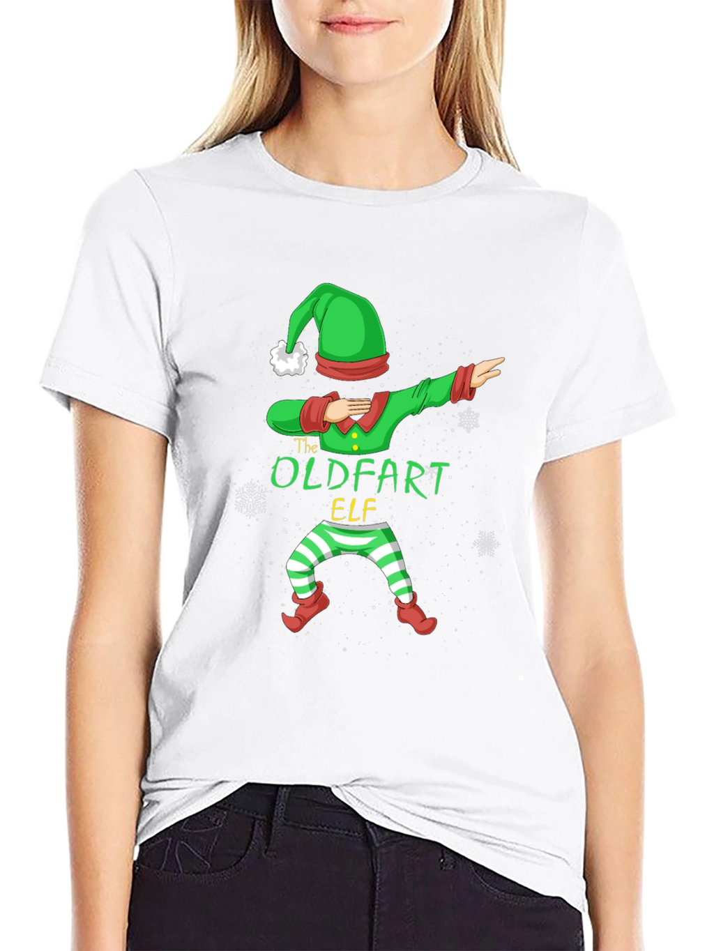 The Oldfart Elf Dabbing Christmas T-Shirt