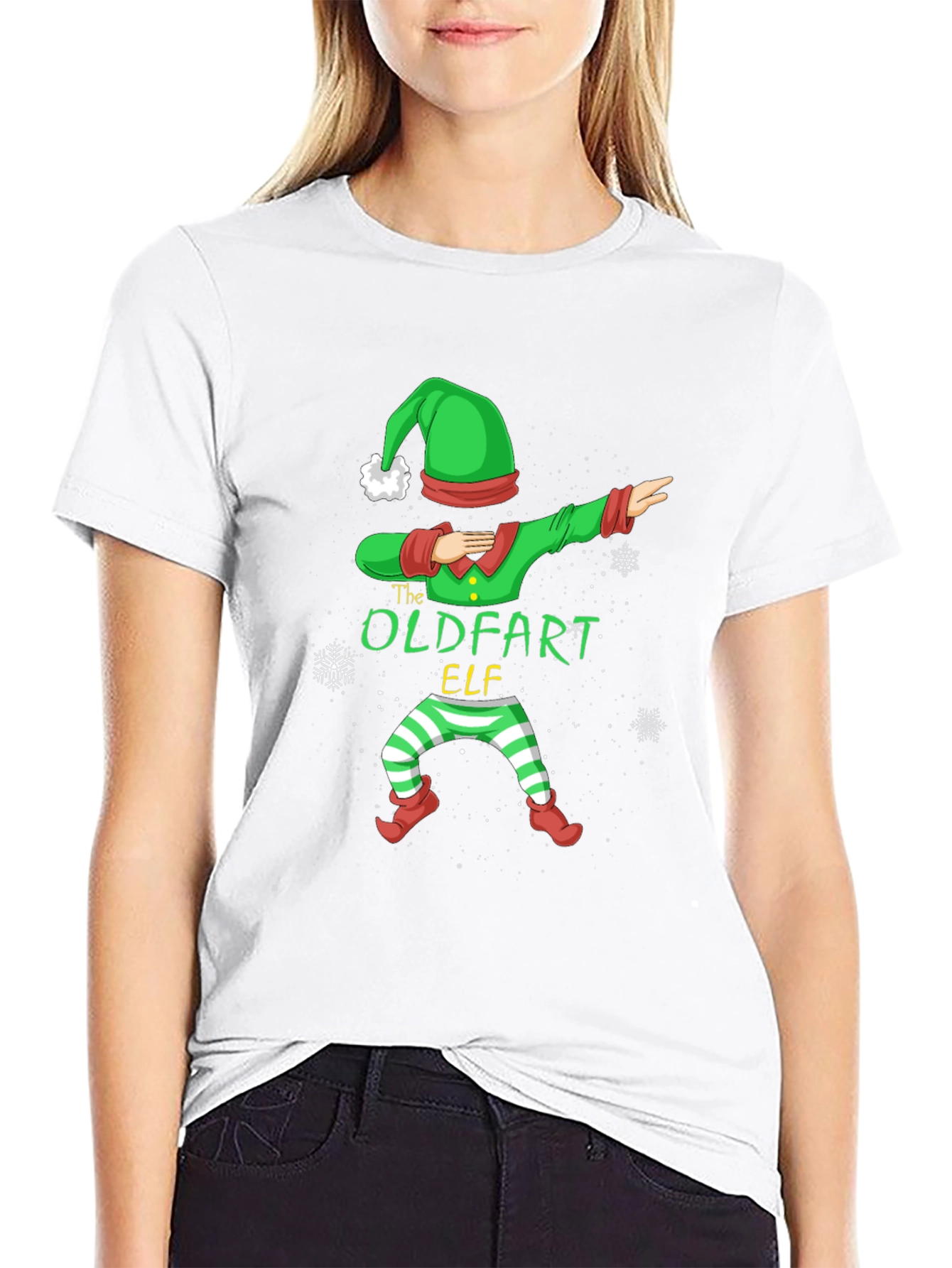 The Oldfart Elf Dabbing Christmas T-Shirt