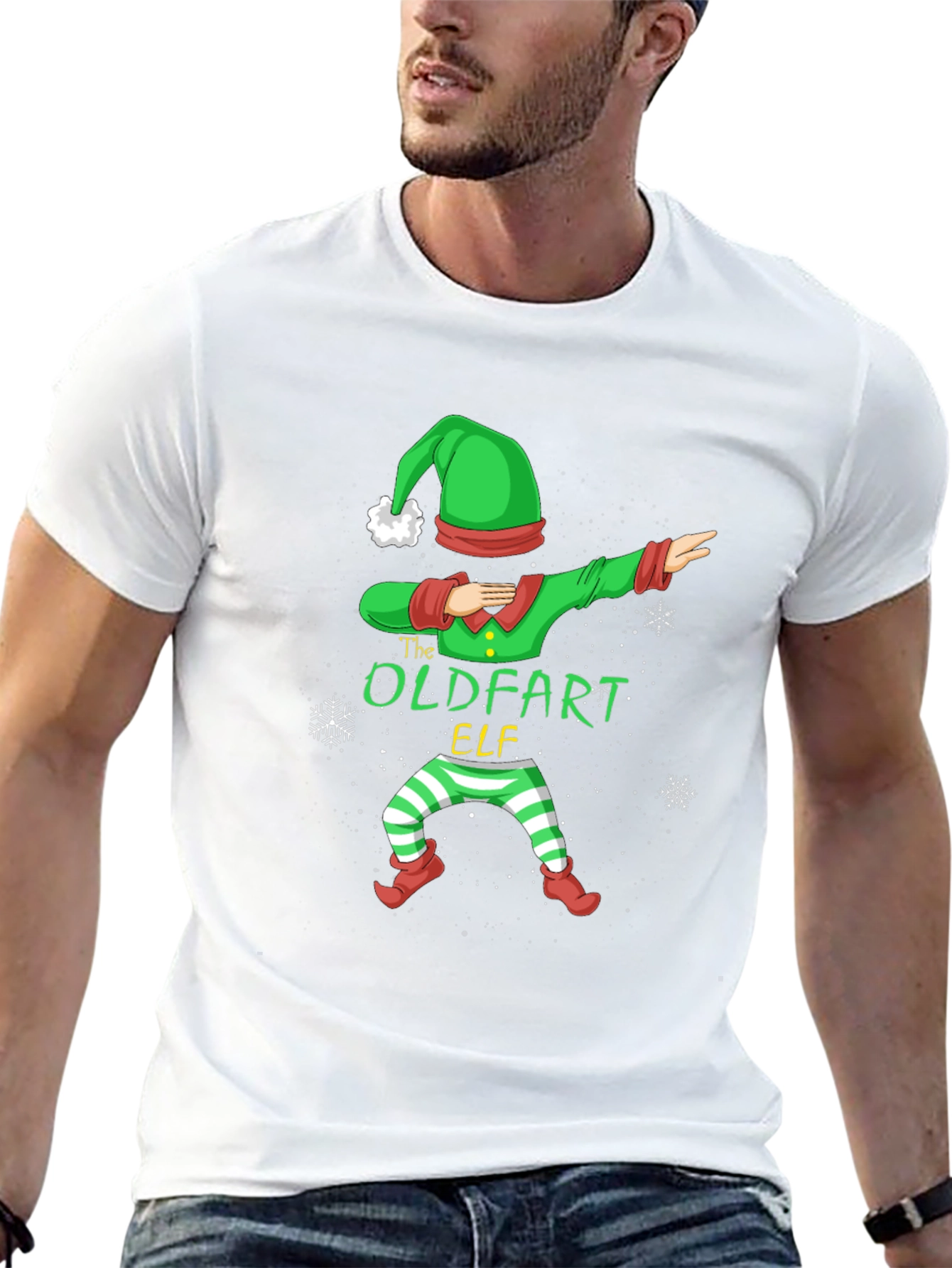 The Oldfart Elf Dabbing Christmas T-Shirt