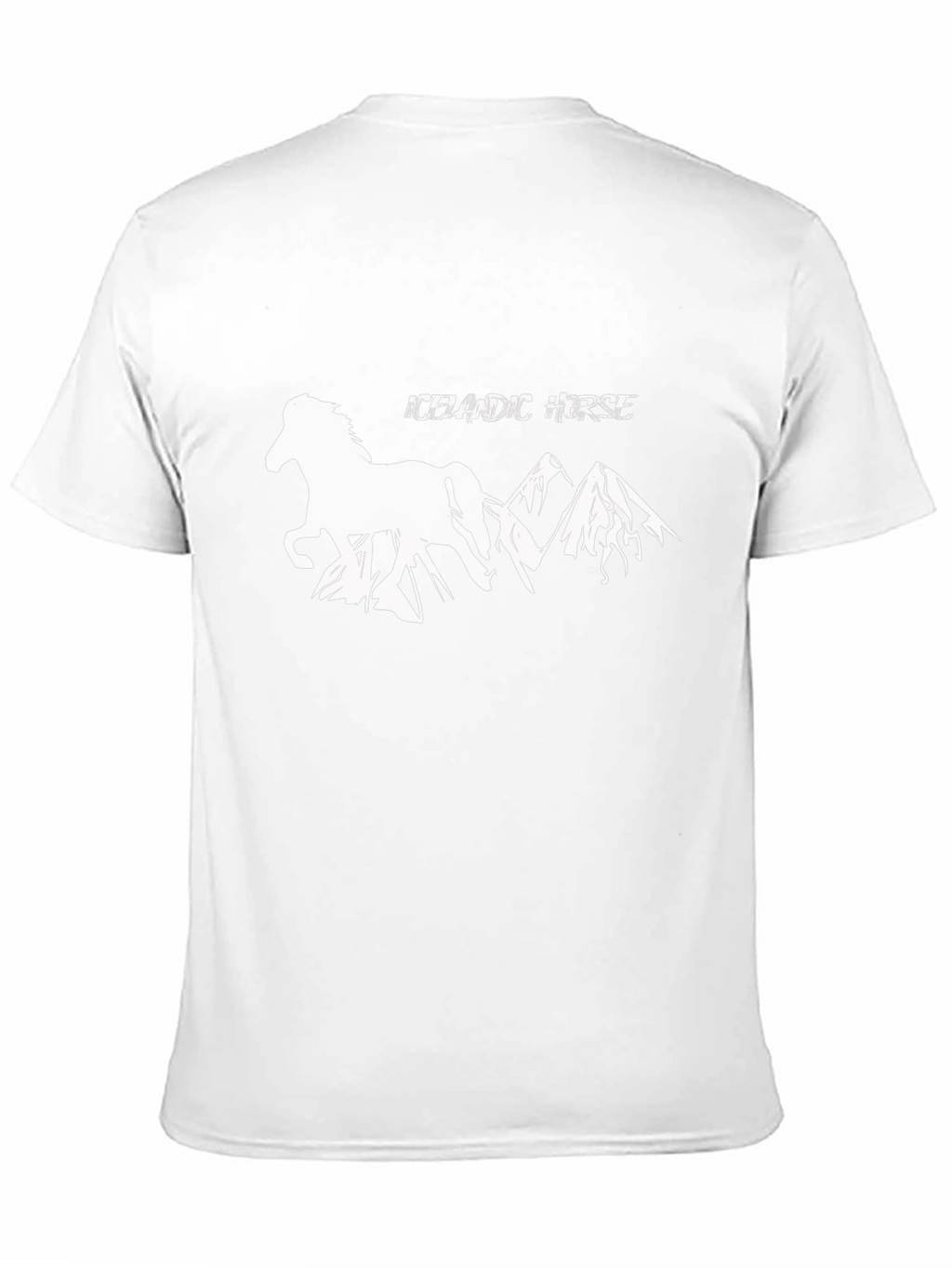 Icelandic Horse Graphic Tee - Black Cotton T-Shirt