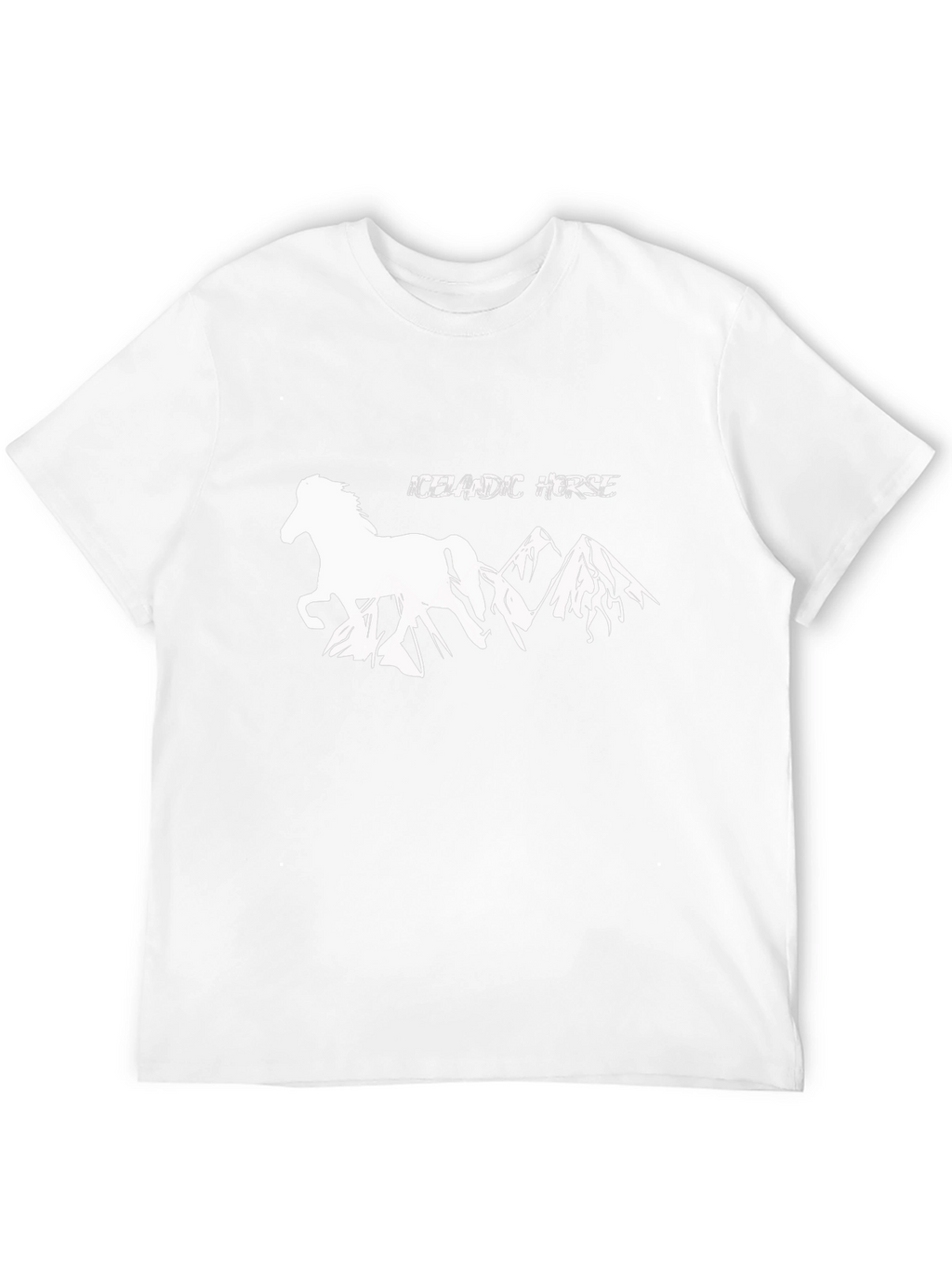 Icelandic Horse Graphic Tee - Black Cotton T-Shirt