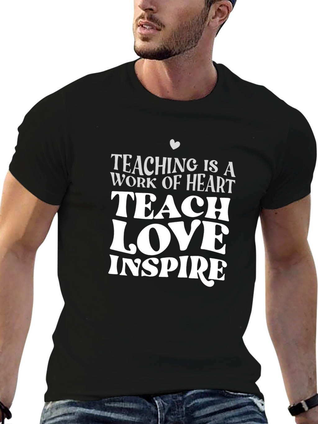 Teacher Heart T-Shirt: Teach Love Inspire