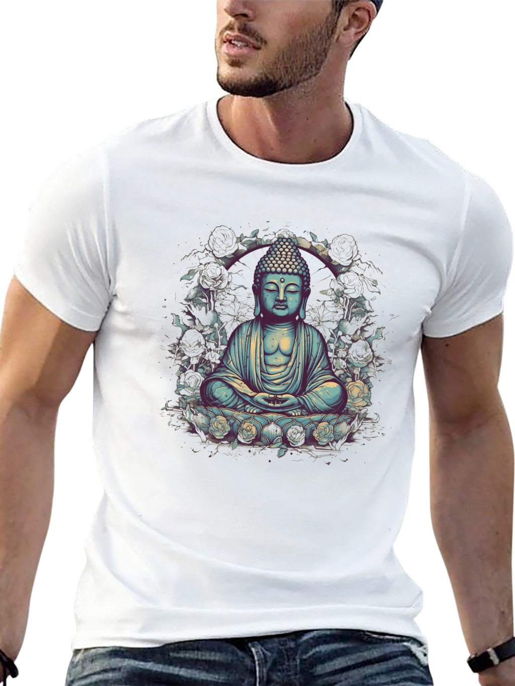 Buddha Graphic Tee - Serene Spiritual Style
