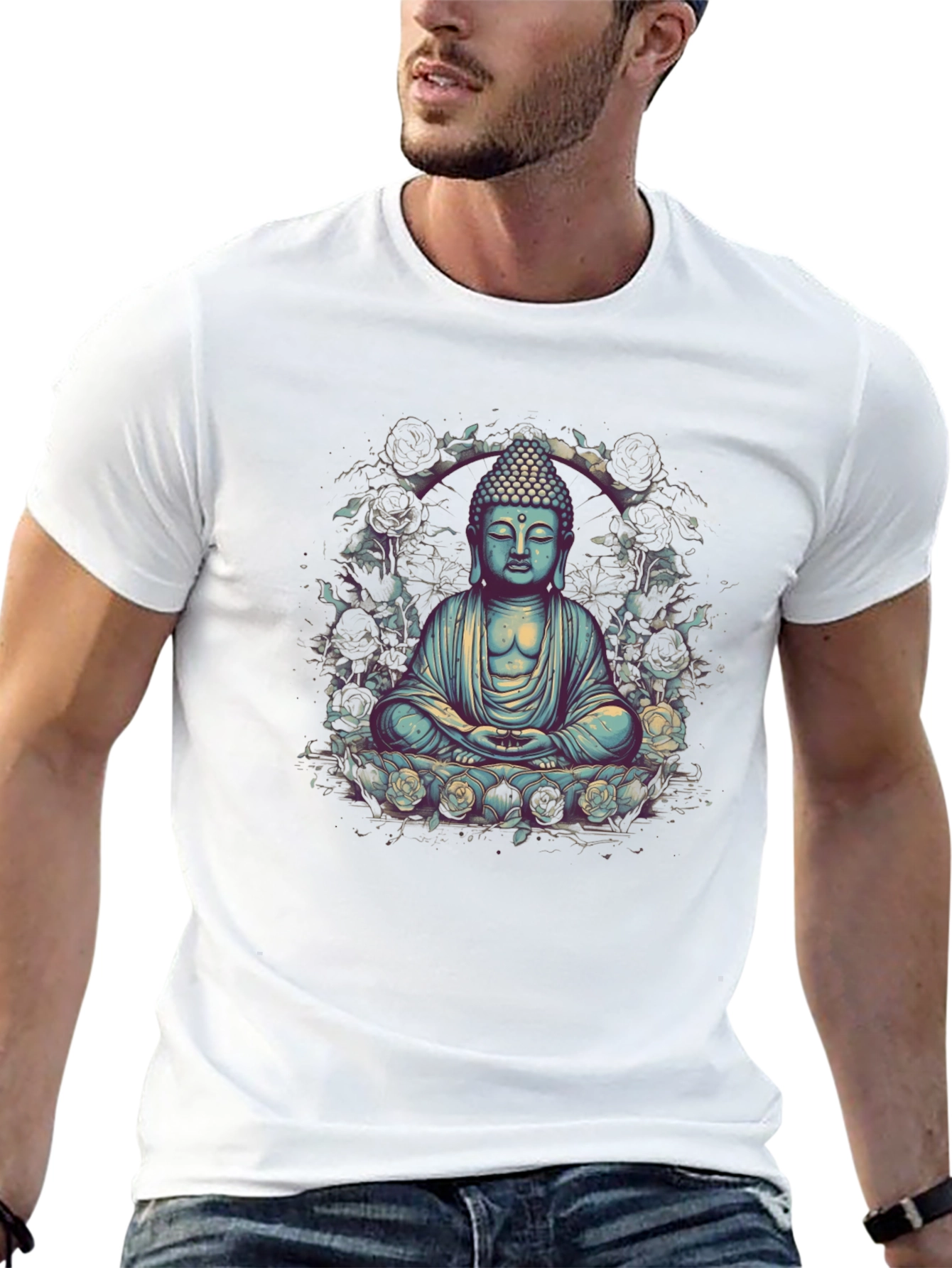 Buddha Graphic Tee - Serene Spiritual Style