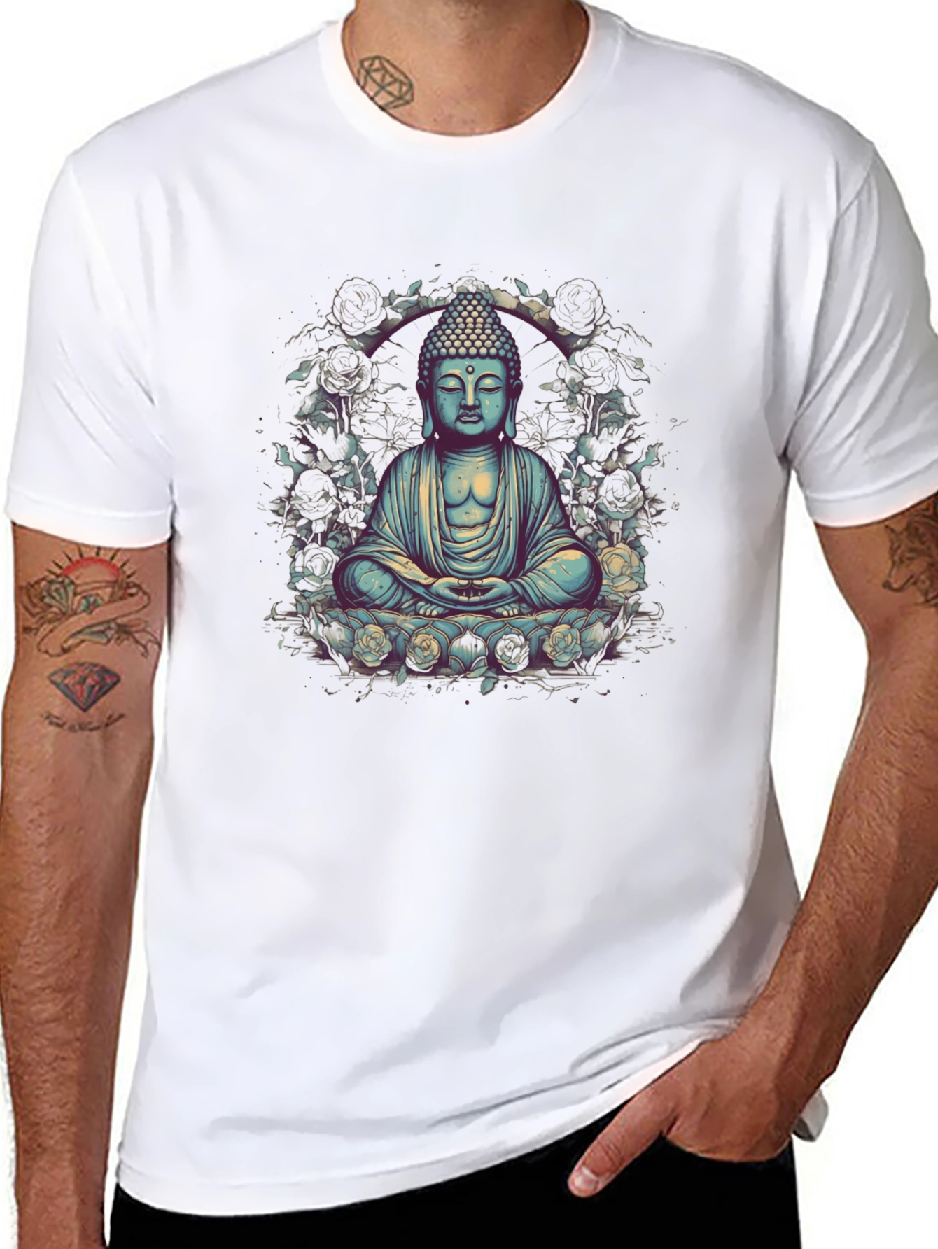 Buddha Graphic Tee - Serene Spiritual Style