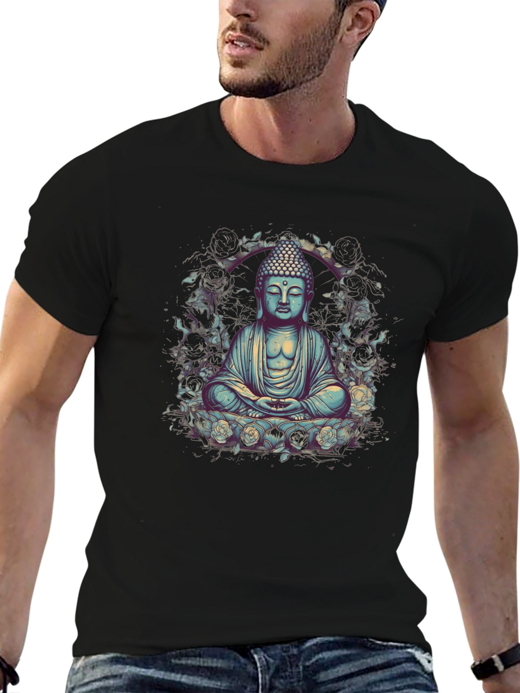 Buddha Graphic Tee - Serene Spiritual Style