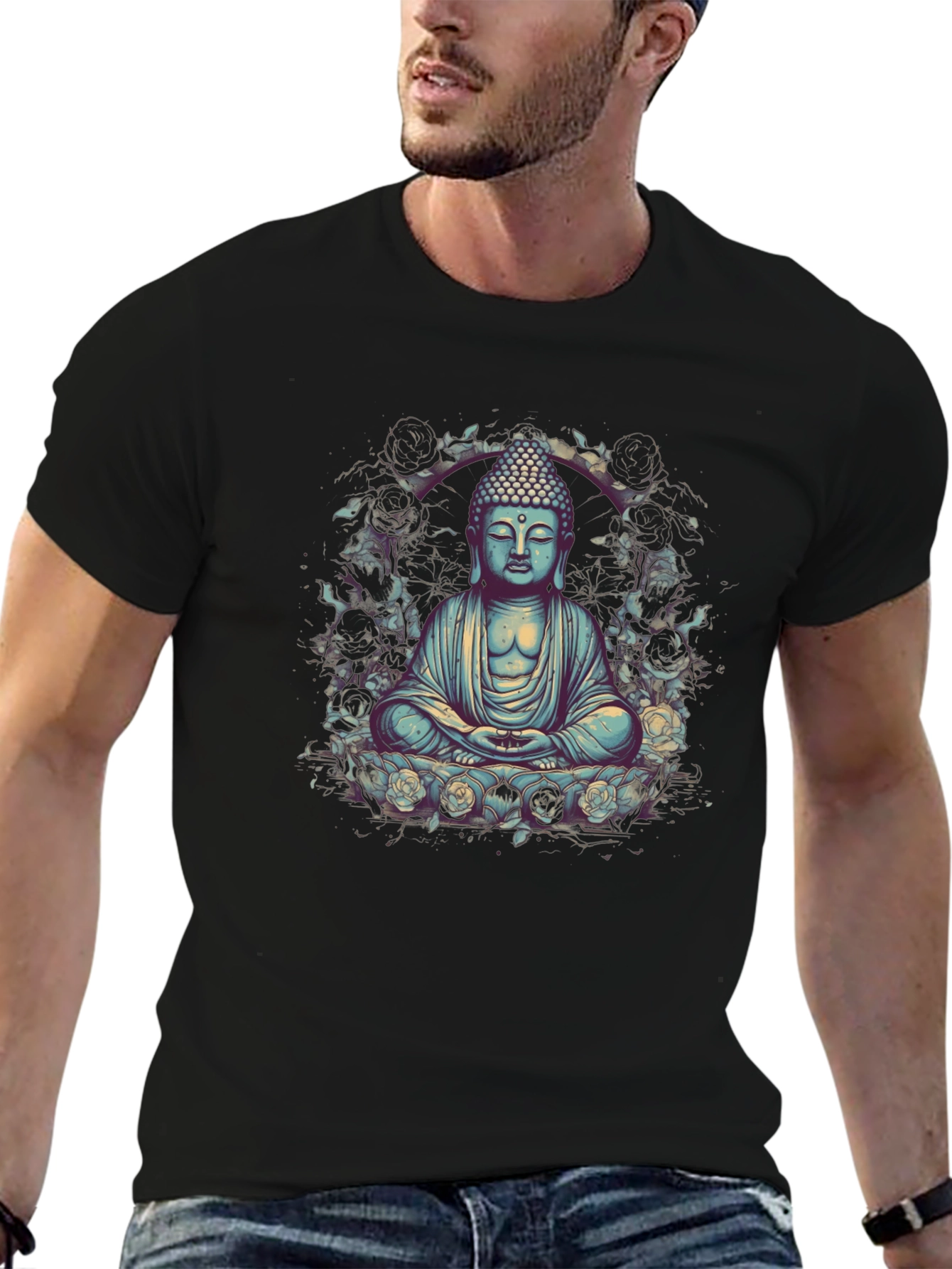 Buddha Graphic Tee - Serene Spiritual Style