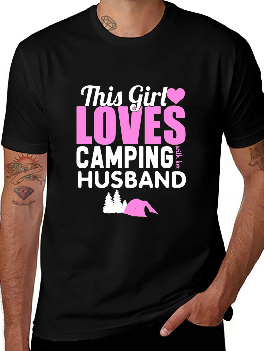 This Girl Loves Camping Husband T-Shirt