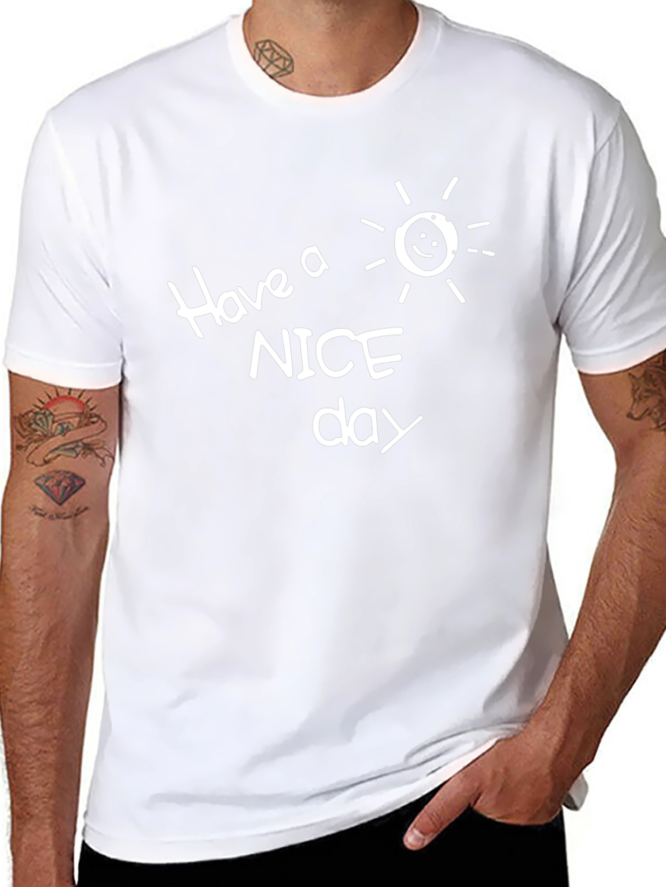 Have a Nice Day Black Graphic T-Shirt