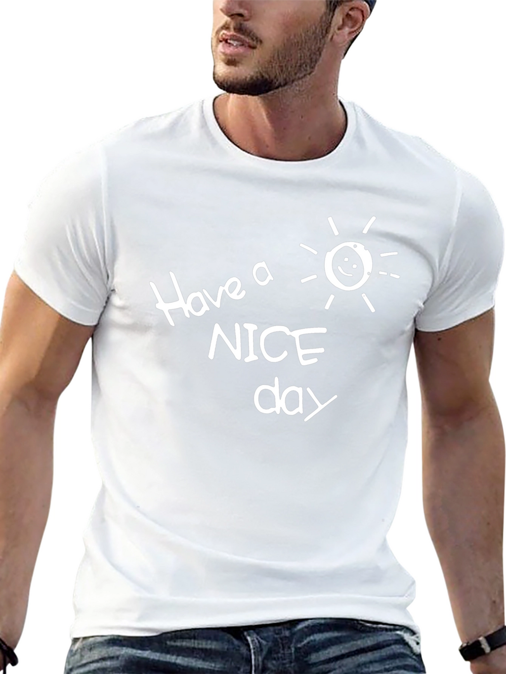 Have a Nice Day Black Graphic T-Shirt
