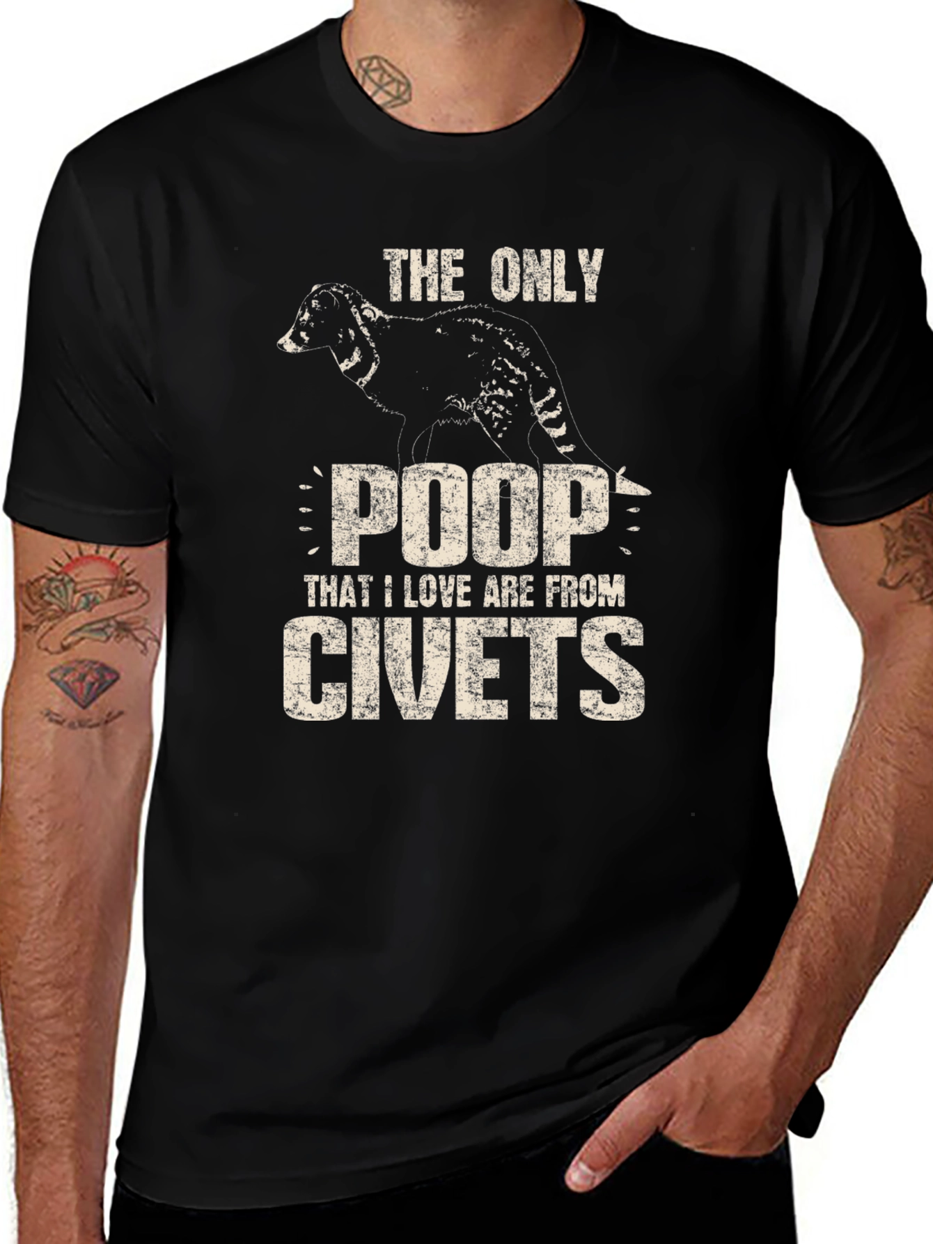Civet Poop T-Shirt - Novelty Graphic Tee