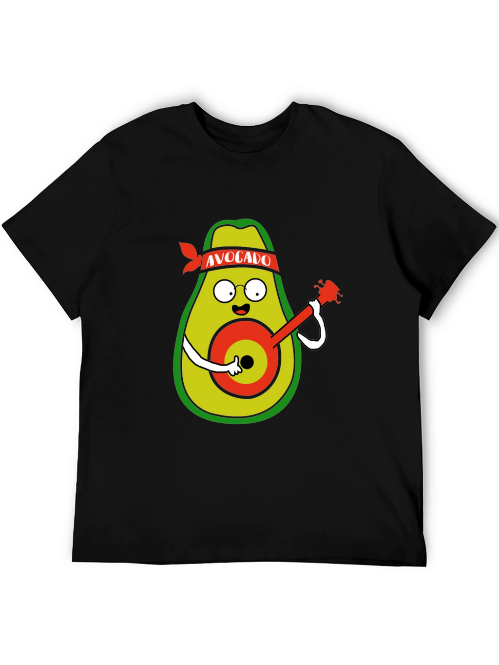 Avocado Guitarist Black T-Shirt