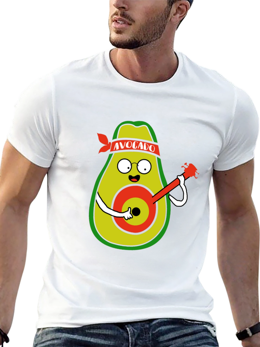 Avocado Guitarist Black T-Shirt