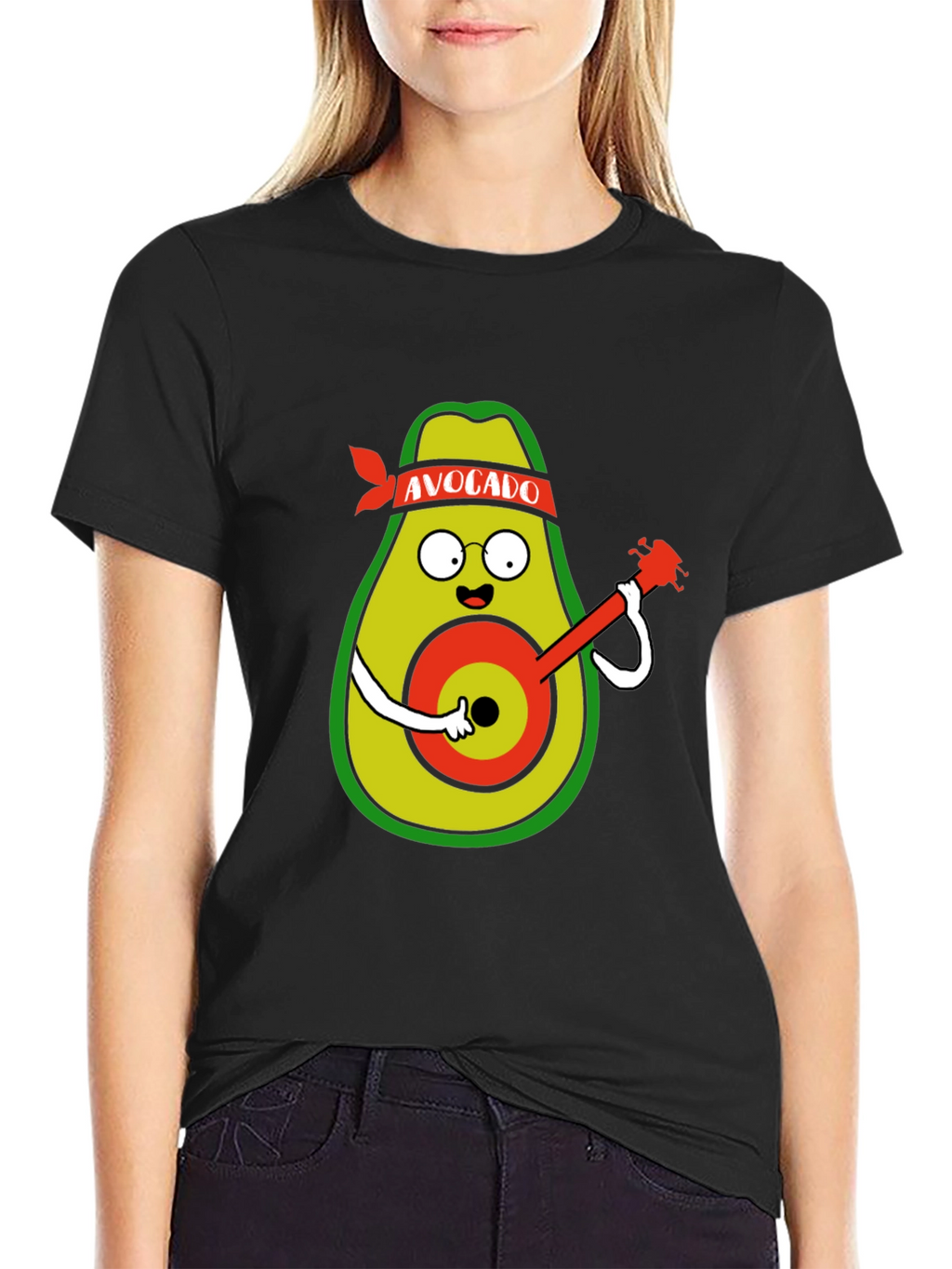 Avocado Guitarist Black T-Shirt