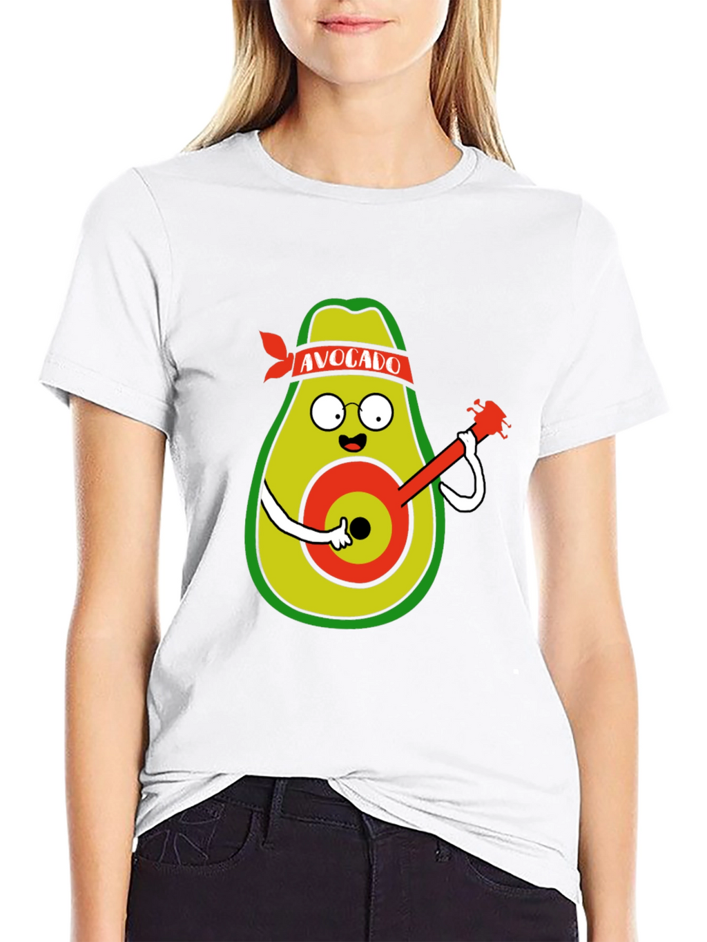 Avocado Guitarist Black T-Shirt