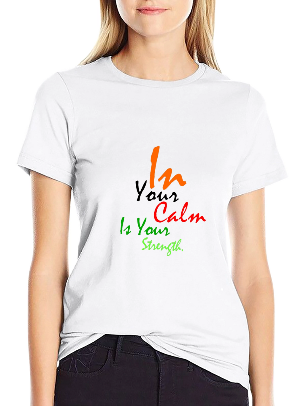 In Your Calm is Your Strength Black T-Shirt