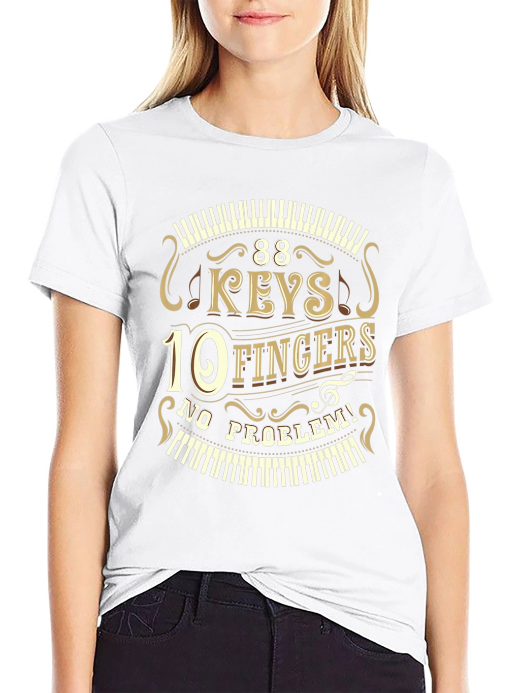 88 Keys 10 Fingers No Problem T-Shirt