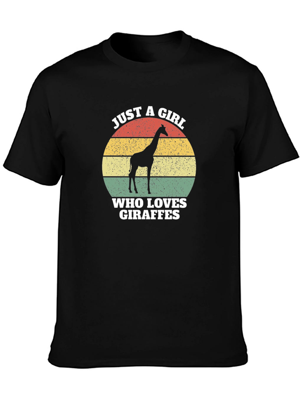 Giraffe Lover Graphic Tee - Retro Sunset Design