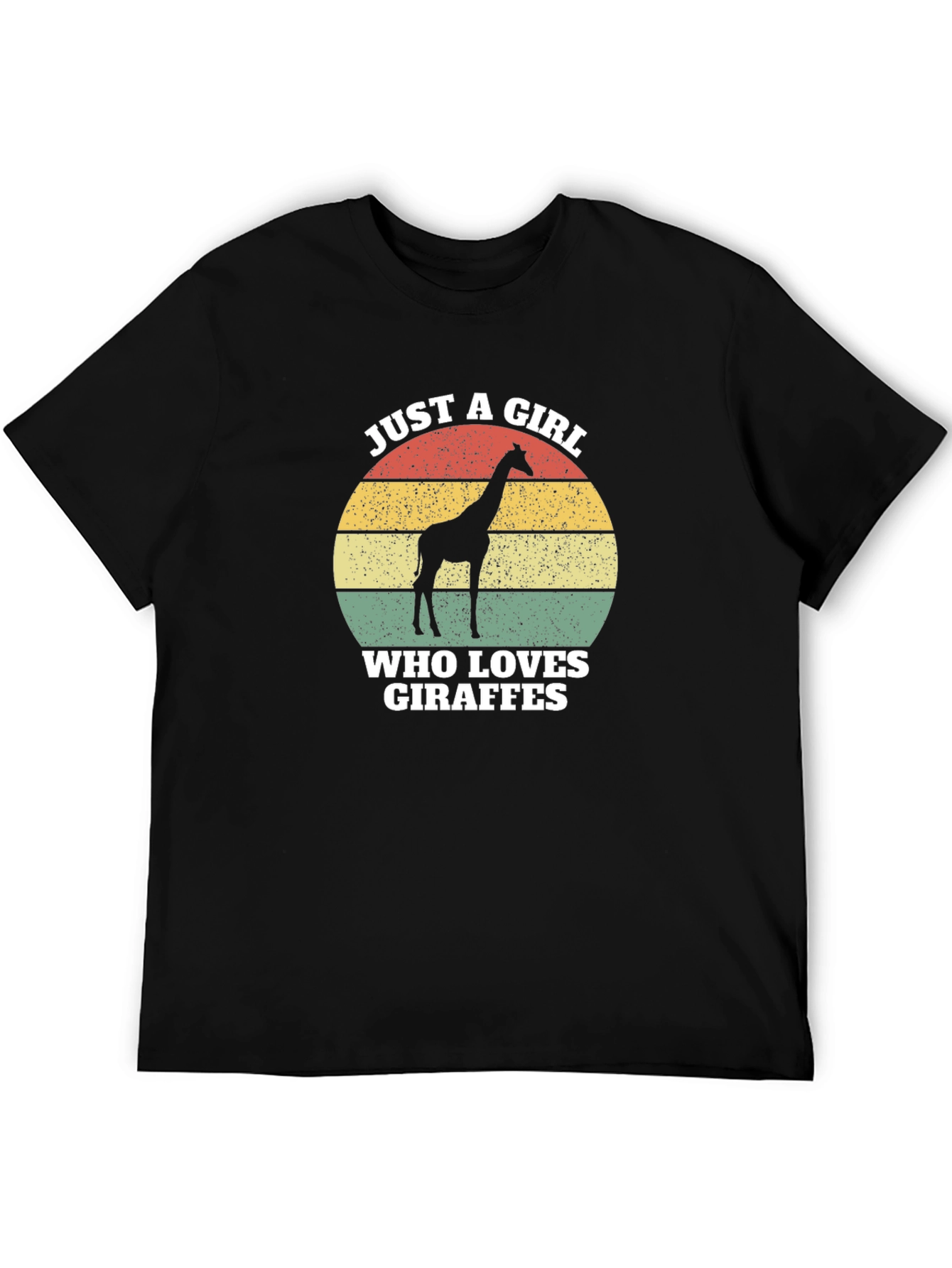 Giraffe Lover Graphic Tee - Retro Sunset Design