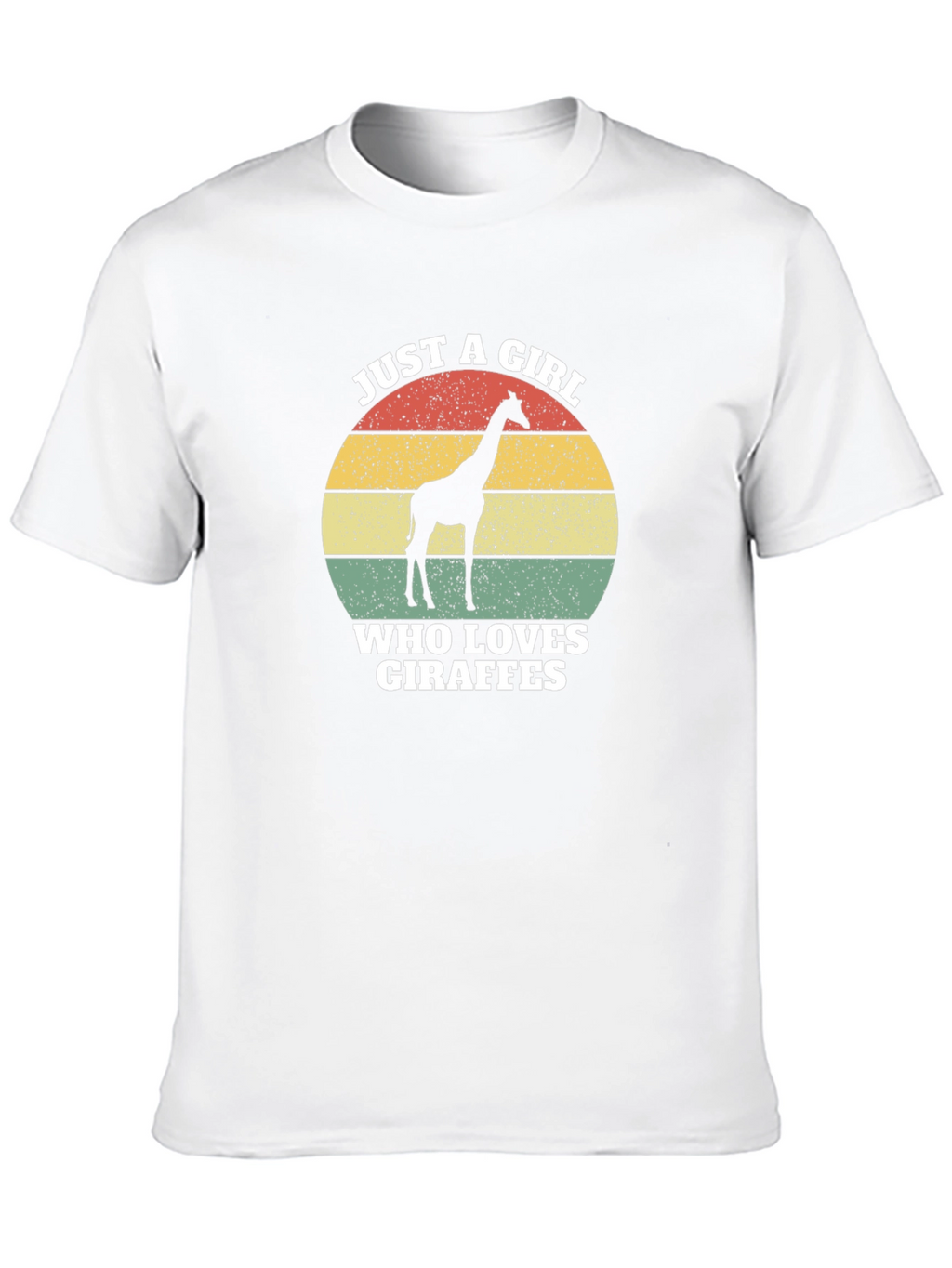 Giraffe Lover Graphic Tee - Retro Sunset Design