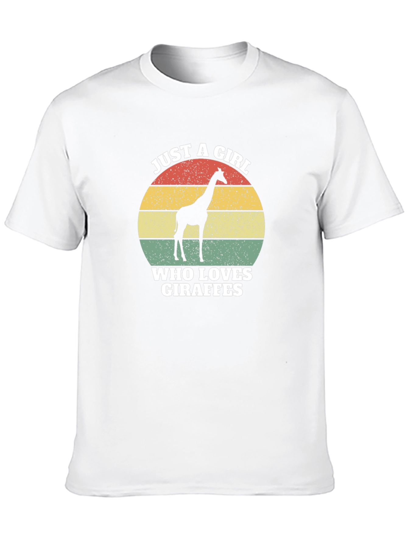 Giraffe Lover Graphic Tee - Retro Sunset Design