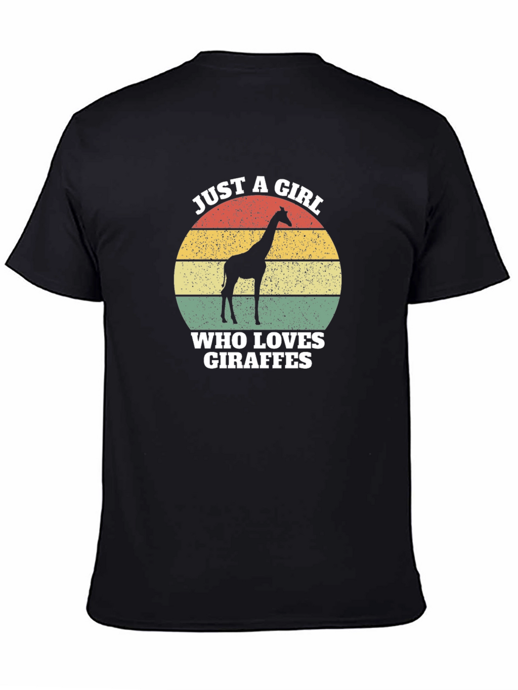 Giraffe Lover Graphic Tee - Retro Sunset Design