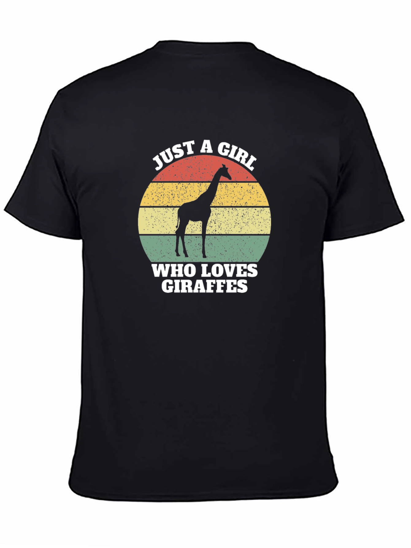 Giraffe Lover Graphic Tee - Retro Sunset Design