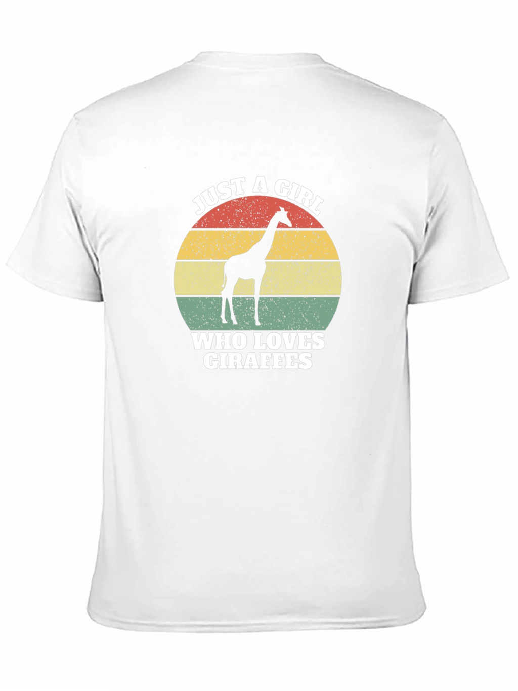 Giraffe Lover Graphic Tee - Retro Sunset Design