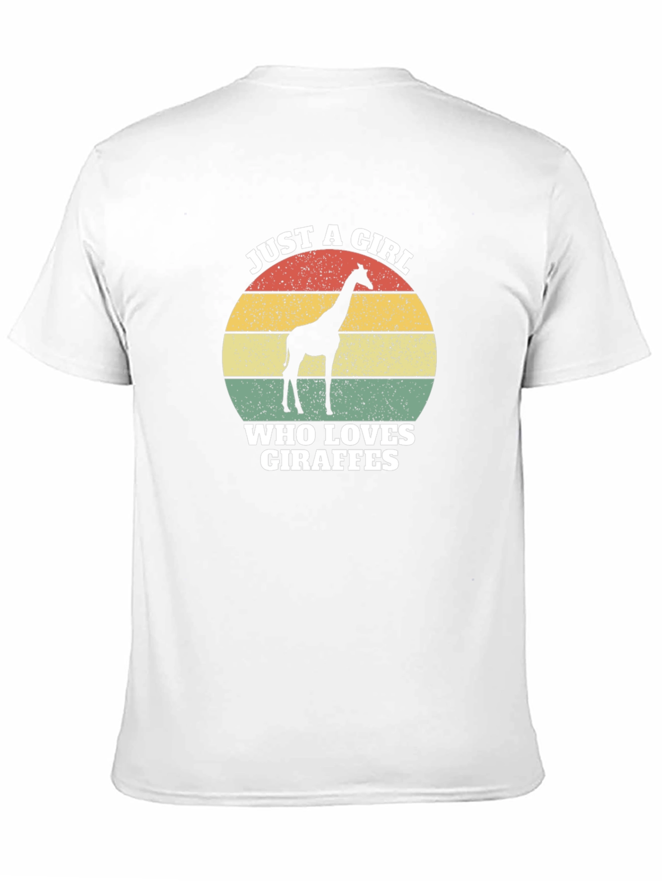 Giraffe Lover Graphic Tee - Retro Sunset Design