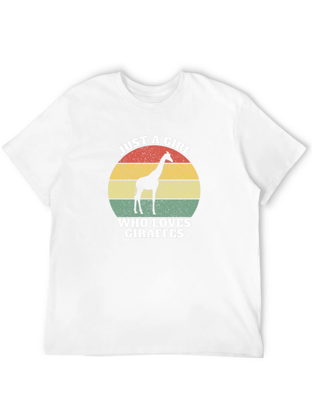 Giraffe Lover Graphic Tee - Retro Sunset Design