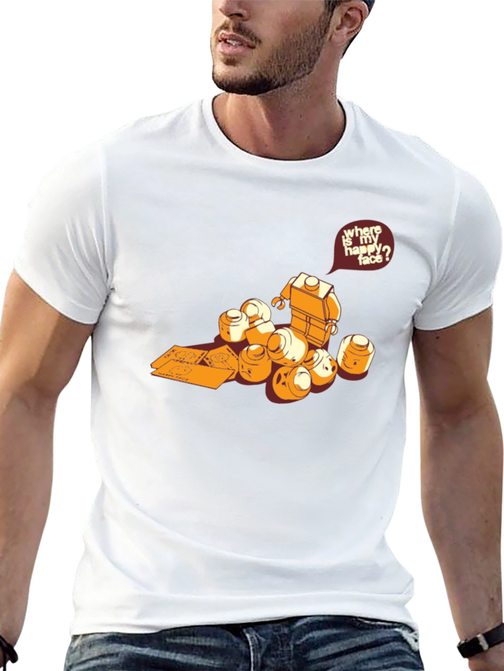 Lego Head Hunt T-Shirt - Find Your Happy Face