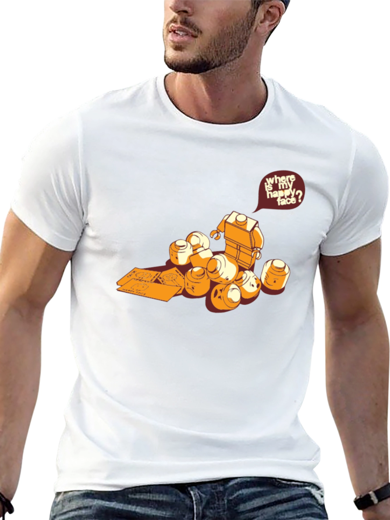 Lego Head Hunt T-Shirt - Find Your Happy Face