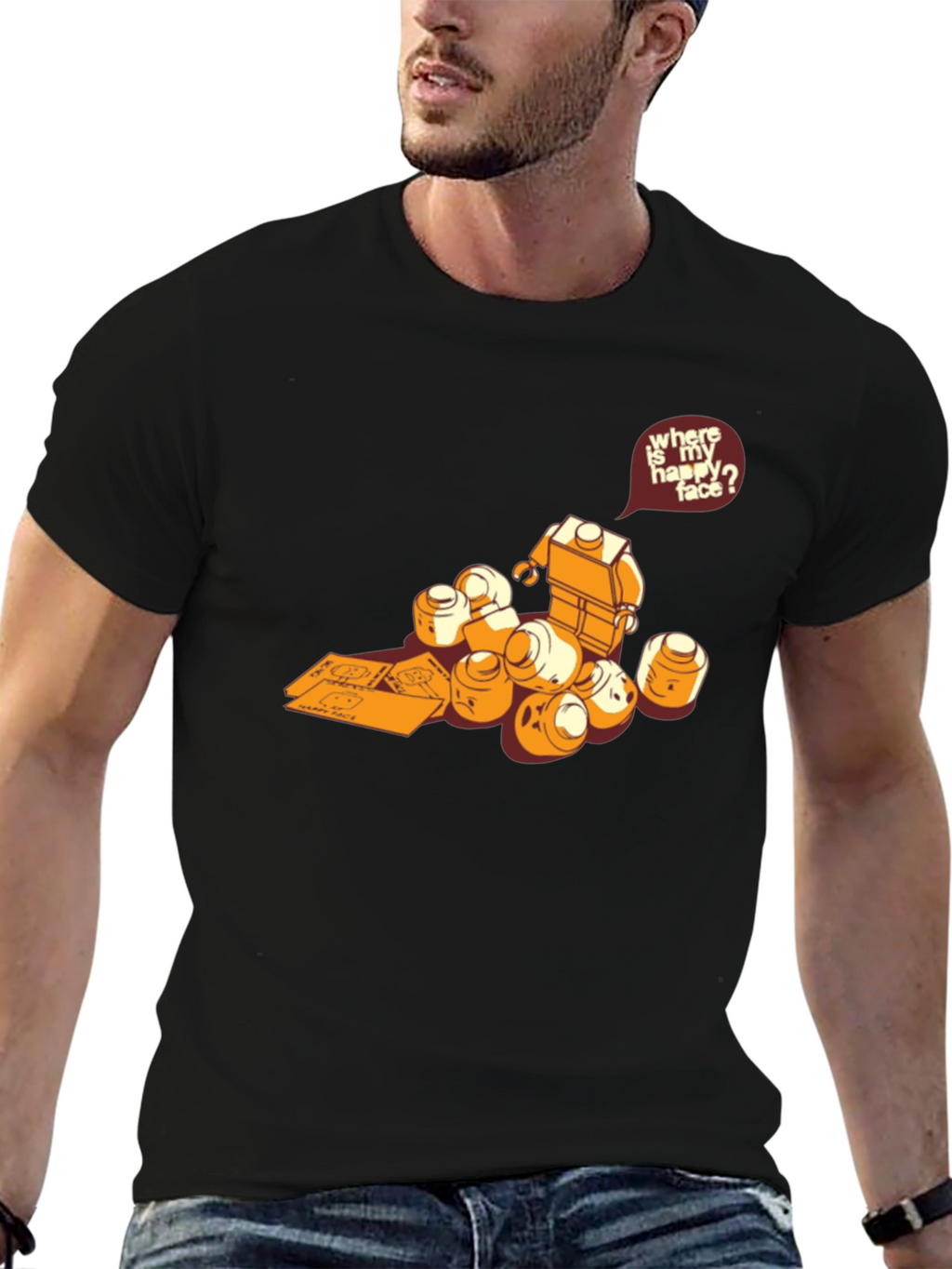 Lego Head Hunt T-Shirt - Find Your Happy Face