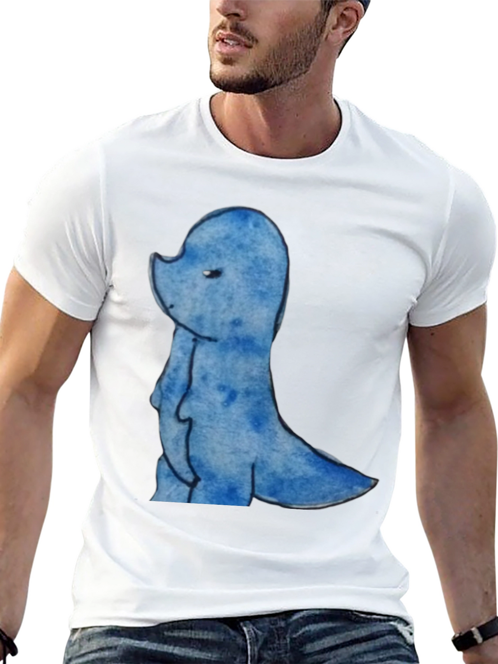 Blue Dino Graphic Tee - Casual Comfort