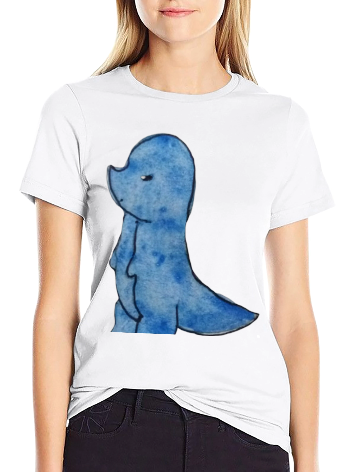 Blue Dino Graphic Tee - Casual Comfort