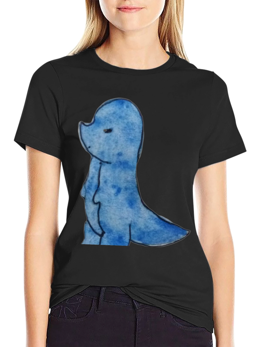 Blue Dino Graphic Tee - Casual Comfort