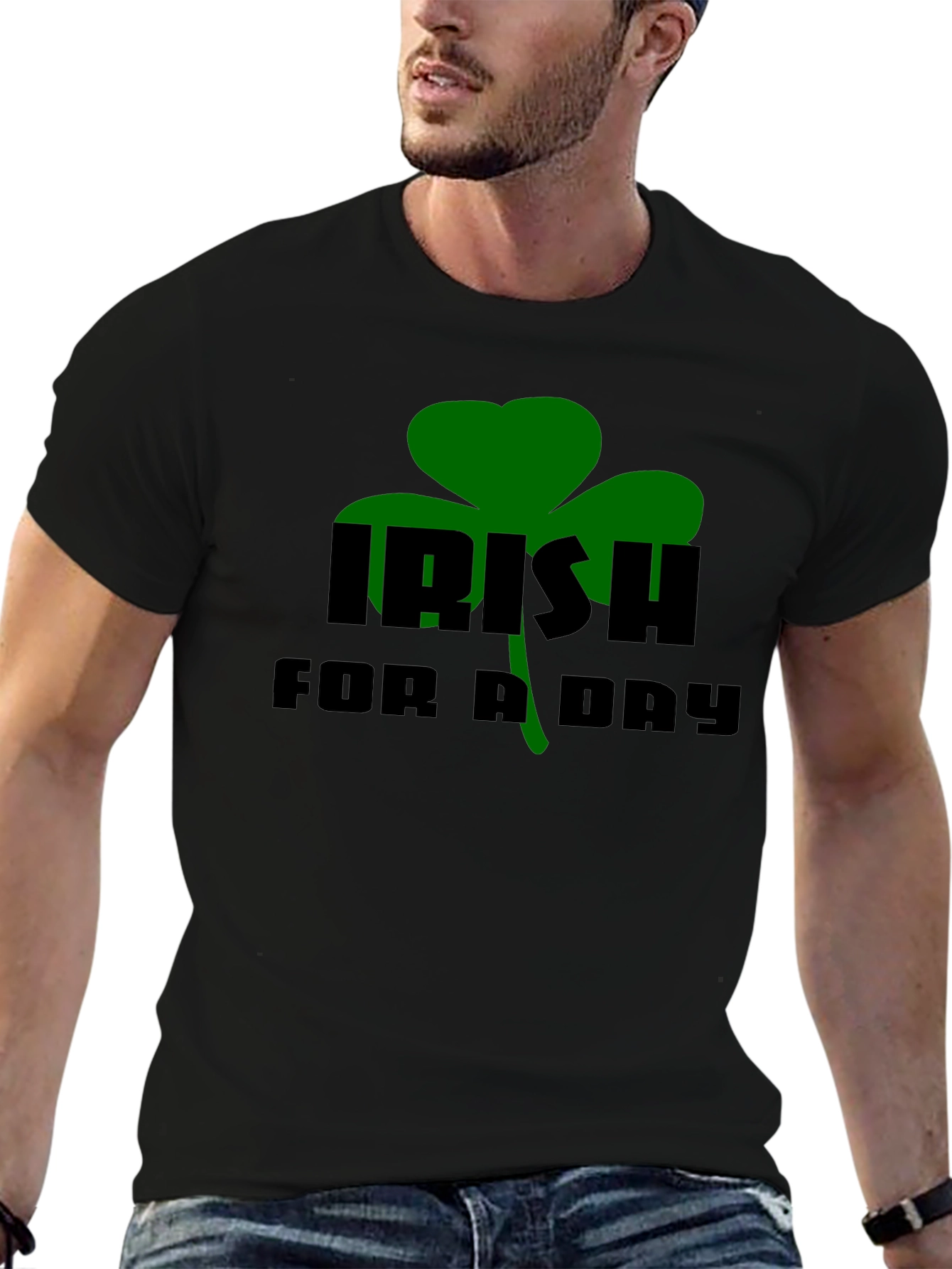 Irish For A Day Black T-Shirt