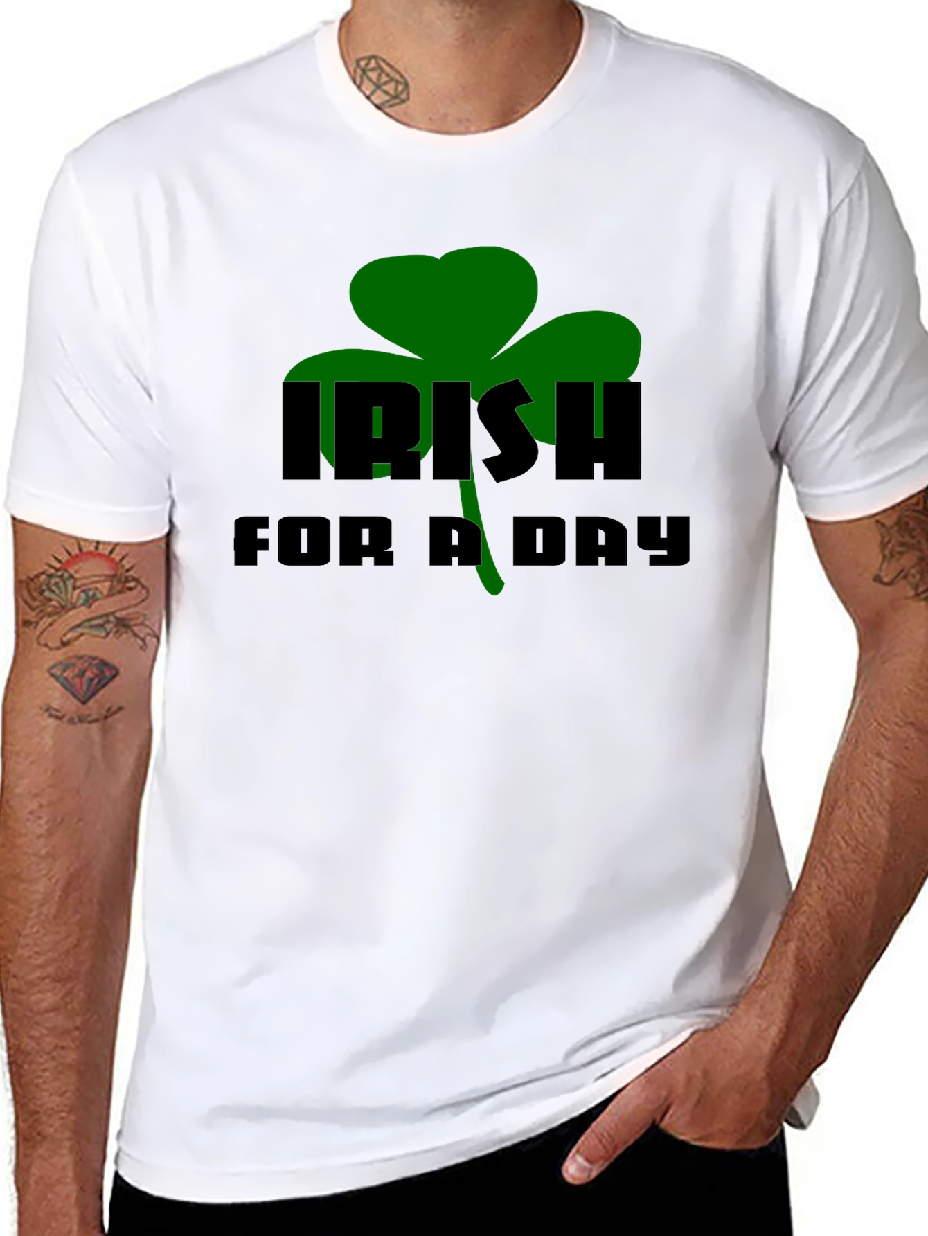 Irish For A Day Black T-Shirt