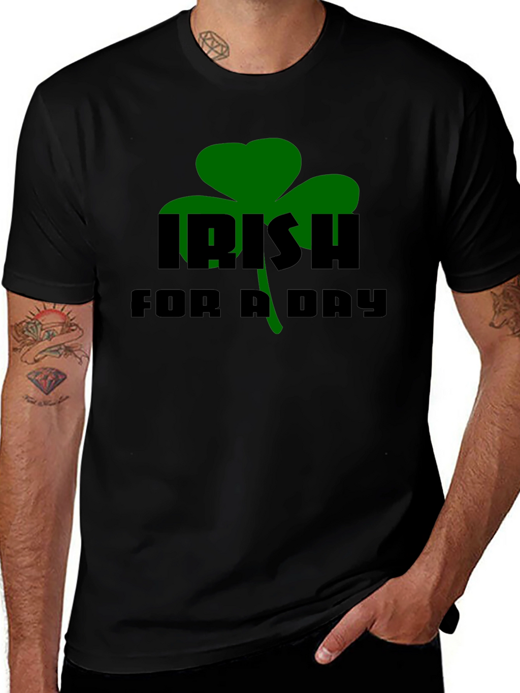 Irish For A Day Black T-Shirt