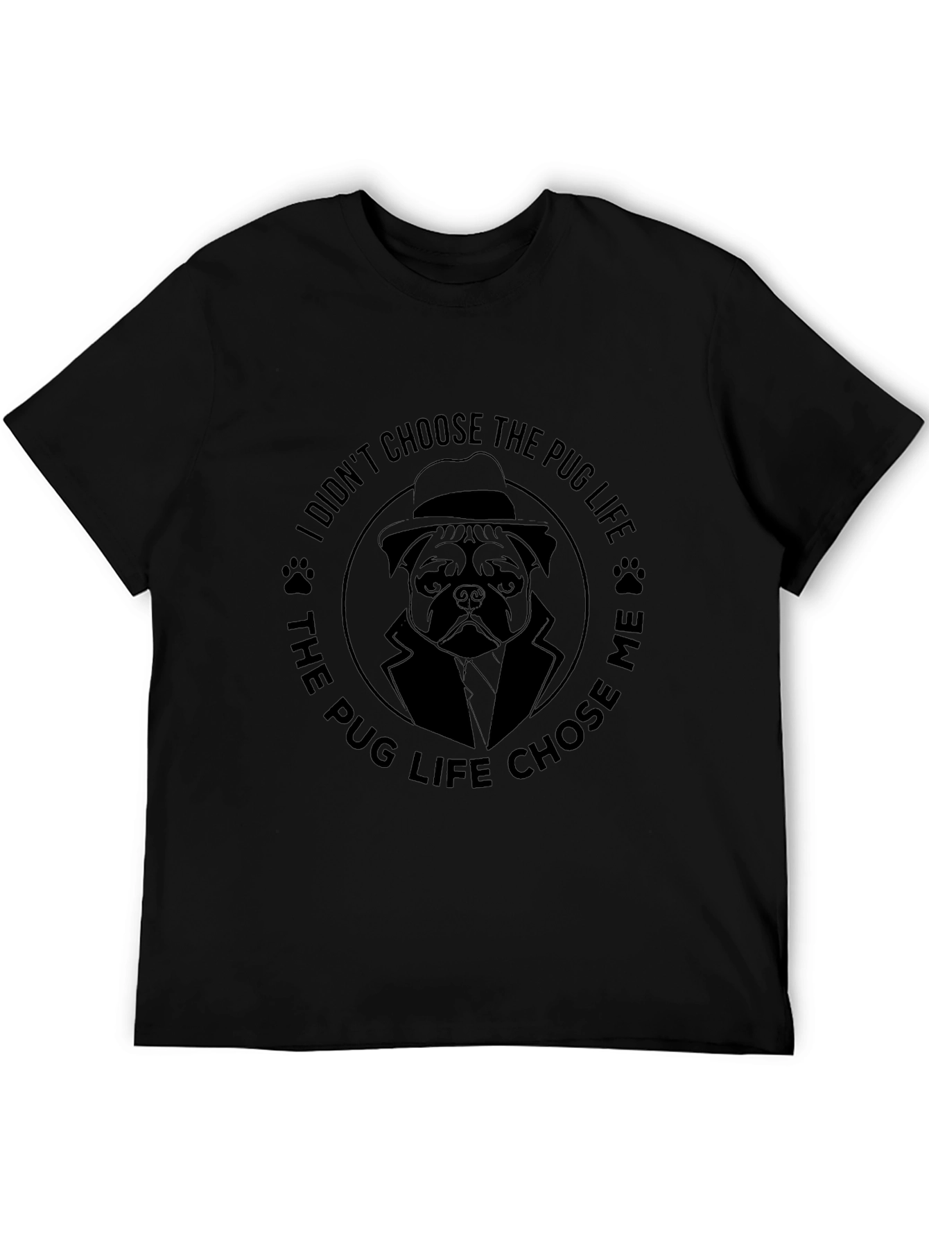 Pug Life T-Shirt - Black Graphic Tee for Dog Lovers
