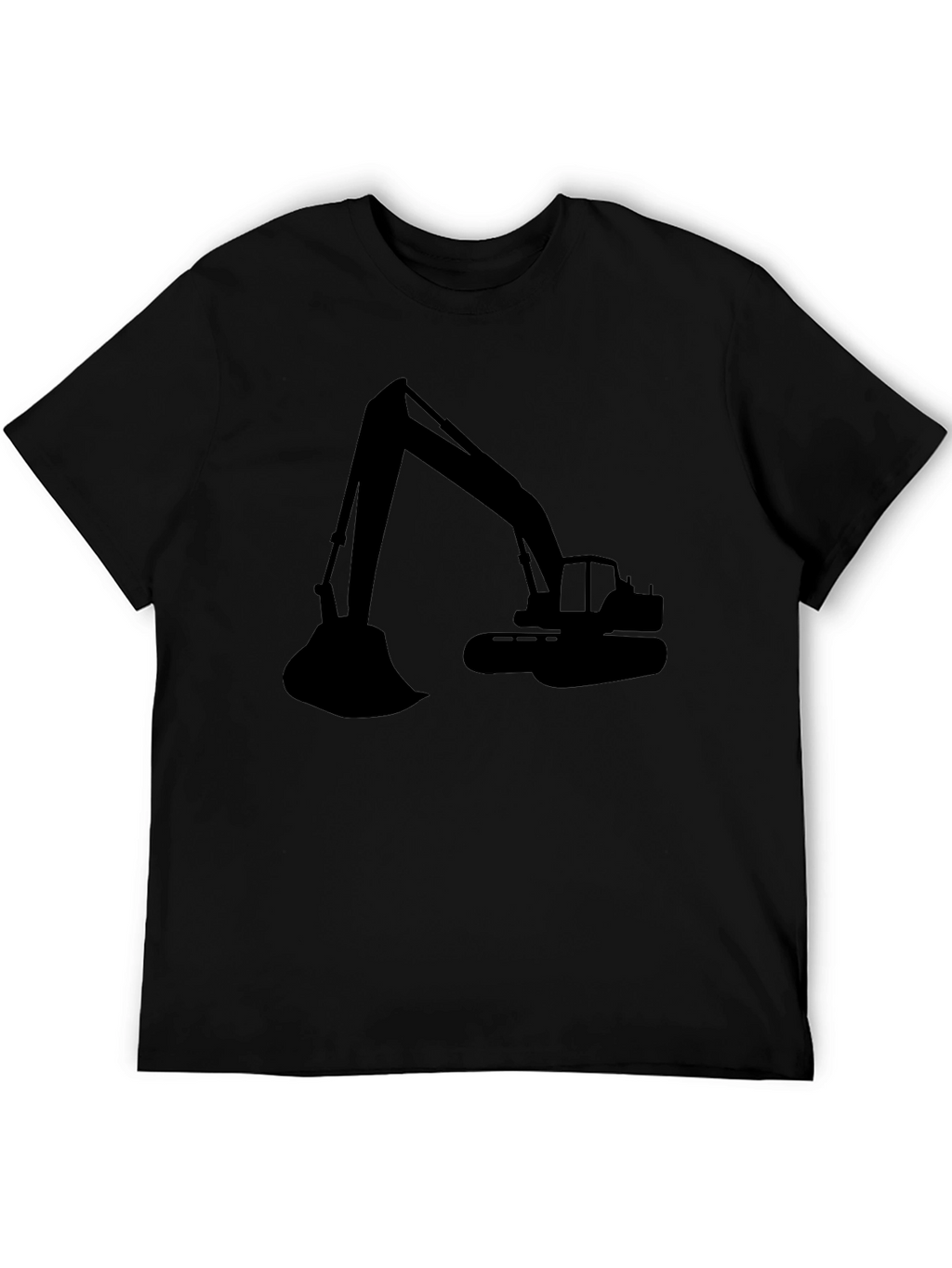 Excavator Graphic Tee - Black Cotton Comfort