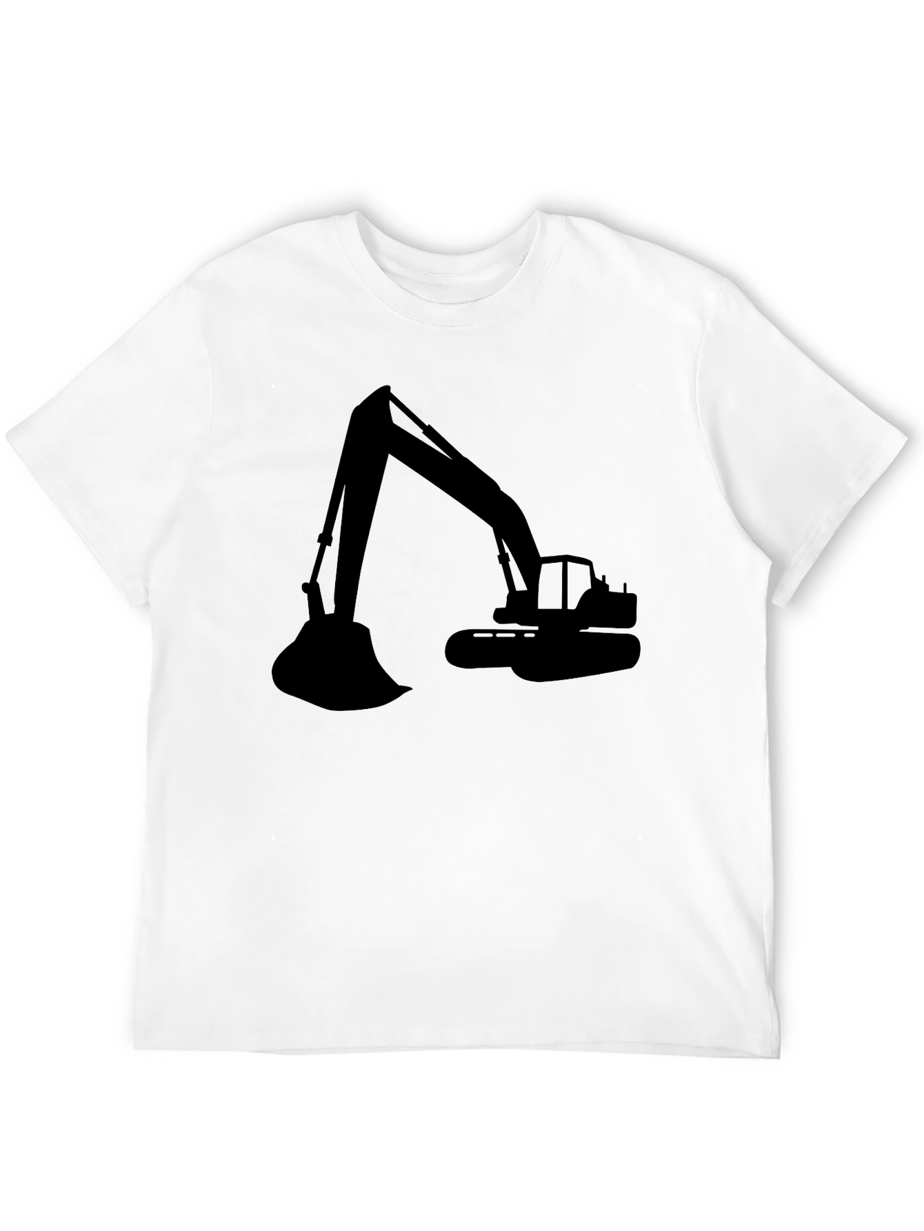 Excavator Graphic Tee - Black Cotton Comfort
