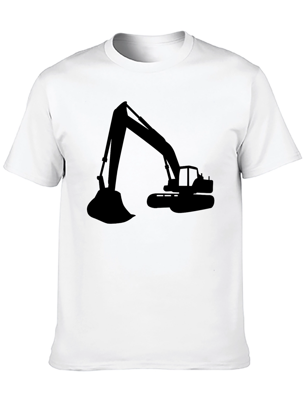 Excavator Graphic Tee - Black Cotton Comfort