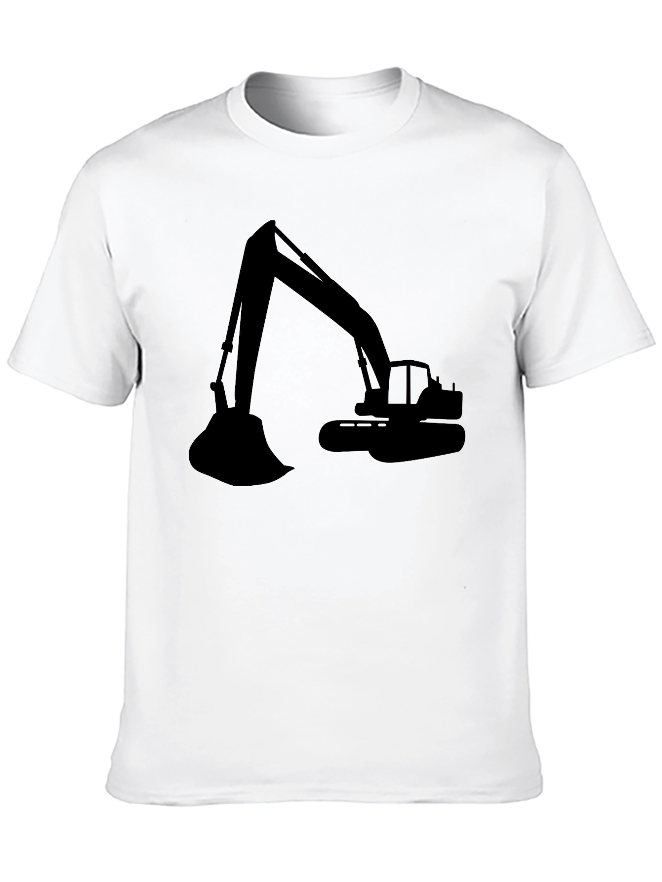 Excavator Graphic Tee - Black Cotton Comfort