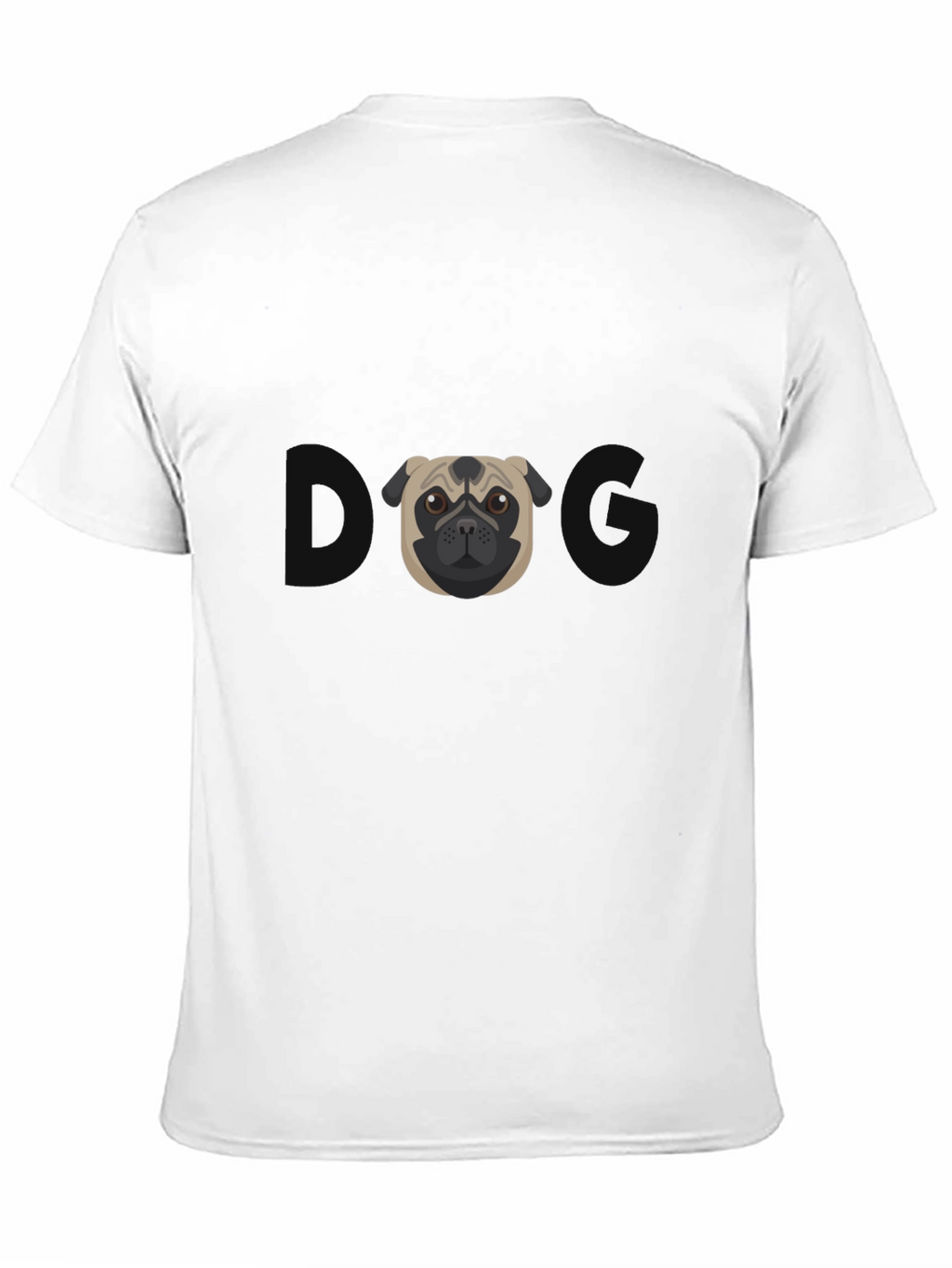 Pug Graphic Tee - Mens Black Cotton T-Shirt